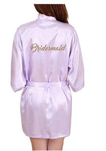 Load image into Gallery viewer, Women Bathrobe Letter Bride Bridesmaid Mother of the Bride Maid of Honor Matron Get Ready Robes Bridal Party Gifts Dressing Gown