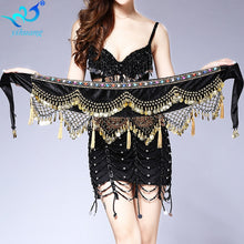 Load image into Gallery viewer, Women Belly Dance Costume Hip Scarf Performance for Oriental Belly Dancing Halloween Party Skirt Indian Bollywood Costume Belt