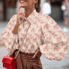 Load image into Gallery viewer, Women Blouses 2021 Autumn Polka Dot Shirt 5XL Celmia Long Lantern Sleeve Lapel Neck Elegant Office Ladies Stylish Tops Plus Size