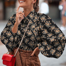 Load image into Gallery viewer, Women Blouses 2021 Autumn Polka Dot Shirt 5XL Celmia Long Lantern Sleeve Lapel Neck Elegant Office Ladies Stylish Tops Plus Size