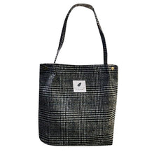 Load image into Gallery viewer, Women Corduroy Shopping Bag Female Canvas Cloth Shoulder Bag Environmental Storage Handbag Reusable Foldable Eco Grocery Totes