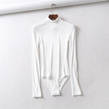 Load image into Gallery viewer, Women High Neck Rib Bodysuit with Long Sleeve
