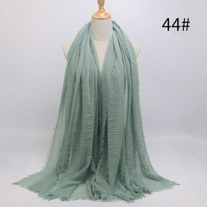 Women Islam Maxi Crinkle Cloud Hijab Scarf Shawl Muslim Long Shawl Stole Wrap