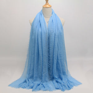 Women Islam Maxi Crinkle Cloud Hijab Scarf Shawl Muslim Long Shawl Stole Wrap