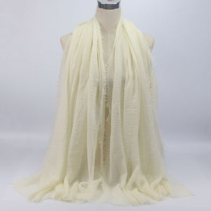 Women Islam Maxi Crinkle Cloud Hijab Scarf Shawl Muslim Long Shawl Stole Wrap