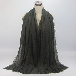 Women Islam Maxi Crinkle Cloud Hijab Scarf Shawl Muslim Long Shawl Stole Wrap