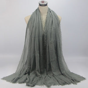 Women Islam Maxi Crinkle Cloud Hijab Scarf Shawl Muslim Long Shawl Stole Wrap