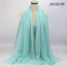 Load image into Gallery viewer, Women Islam Maxi Crinkle Cloud Hijab Scarf Shawl Muslim Long Shawl Stole Wrap
