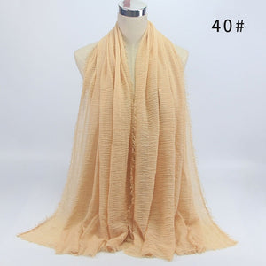 Women Islam Maxi Crinkle Cloud Hijab Scarf Shawl Muslim Long Shawl Stole Wrap