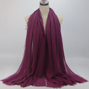 Women Islam Maxi Crinkle Cloud Hijab Scarf Shawl Muslim Long Shawl Stole Wrap