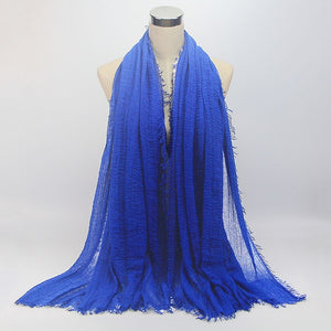 Women Islam Maxi Crinkle Cloud Hijab Scarf Shawl Muslim Long Shawl Stole Wrap