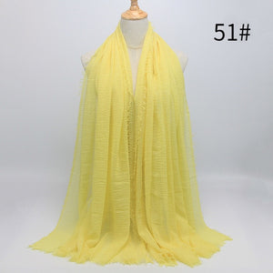 Women Islam Maxi Crinkle Cloud Hijab Scarf Shawl Muslim Long Shawl Stole Wrap