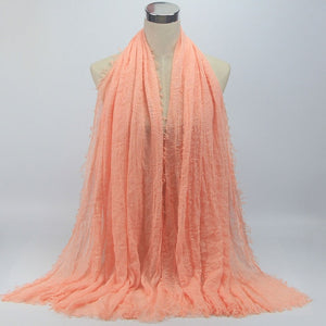 Women Islam Maxi Crinkle Cloud Hijab Scarf Shawl Muslim Long Shawl Stole Wrap