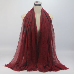 Women Islam Maxi Crinkle Cloud Hijab Scarf Shawl Muslim Long Shawl Stole Wrap