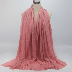 Women Islam Maxi Crinkle Cloud Hijab Scarf Shawl Muslim Long Shawl Stole Wrap