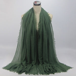 Women Islam Maxi Crinkle Cloud Hijab Scarf Shawl Muslim Long Shawl Stole Wrap