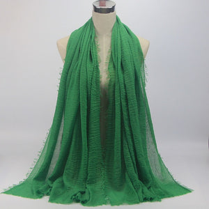 Women Islam Maxi Crinkle Cloud Hijab Scarf Shawl Muslim Long Shawl Stole Wrap