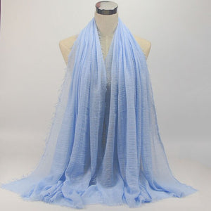 Women Islam Maxi Crinkle Cloud Hijab Scarf Shawl Muslim Long Shawl Stole Wrap