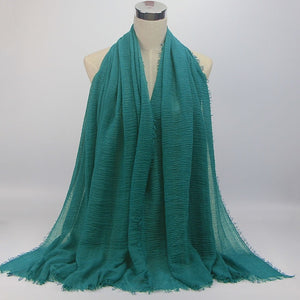 Women Islam Maxi Crinkle Cloud Hijab Scarf Shawl Muslim Long Shawl Stole Wrap