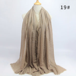 Women Islam Maxi Crinkle Cloud Hijab Scarf Shawl Muslim Long Shawl Stole Wrap