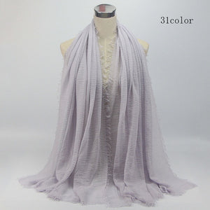 Women Islam Maxi Crinkle Cloud Hijab Scarf Shawl Muslim Long Shawl Stole Wrap