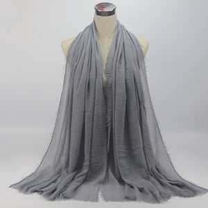 Women Islam Maxi Crinkle Cloud Hijab Scarf Shawl Muslim Long Shawl Stole Wrap