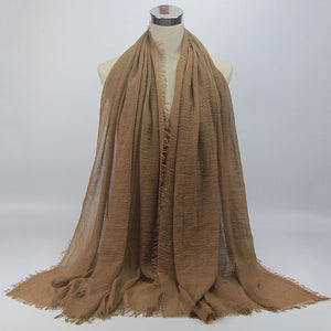 Women Islam Maxi Crinkle Cloud Hijab Scarf Shawl Muslim Long Shawl Stole Wrap