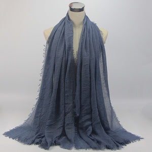 Women Islam Maxi Crinkle Cloud Hijab Scarf Shawl Muslim Long Shawl Stole Wrap