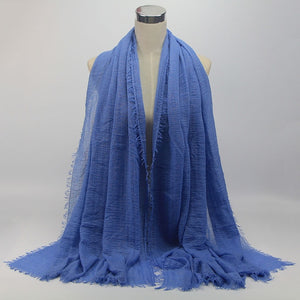 Women Islam Maxi Crinkle Cloud Hijab Scarf Shawl Muslim Long Shawl Stole Wrap