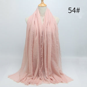 Women Islam Maxi Crinkle Cloud Hijab Scarf Shawl Muslim Long Shawl Stole Wrap