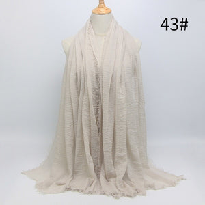 Women Islam Maxi Crinkle Cloud Hijab Scarf Shawl Muslim Long Shawl Stole Wrap