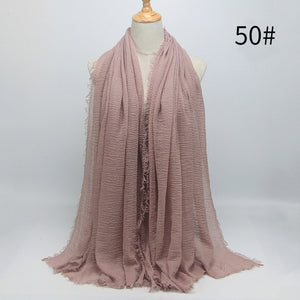 Women Islam Maxi Crinkle Cloud Hijab Scarf Shawl Muslim Long Shawl Stole Wrap