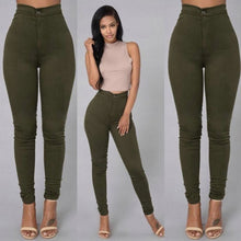 Load image into Gallery viewer, Women Jeans Fashion Solid Leggings Sexy Fitness High Waist Trousers Female White Black Blue Skinny Fashion Clothing