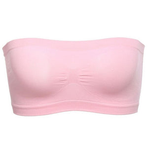 Women Lady Tube Top Bra Bandeau Underwear Sexy Wrapped Chest Strapless Muply Girls Breathable Stretch Layer Seamless Crop Tops