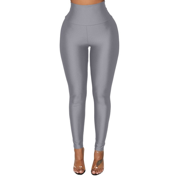 Women Leggings Fishion Black Leggings Compression Fitness Pants Base Layer Solid Hot Sale Casual High Waist Pants Leginsy#JY