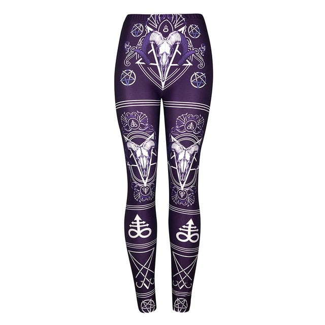 Women Leggings For Fitness Fashion Ladies Casual Printing High Waist Long Leggins Gothic Legging Leginsy Roupa De Academia#JY