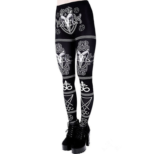 Women Leggings For Fitness Fashion Ladies Casual Printing High Waist Long Leggins Gothic Legging Leginsy Roupa De Academia#JY