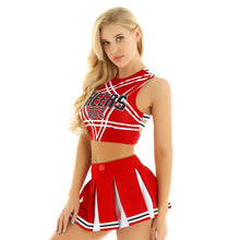 Load image into Gallery viewer, Women Sexy Japanese Schoolgirl Cosplay Uniform Dirndl Girl Sexy Lingerie Gleeing Cheerleader Costume Set Halloween Costume Femme