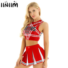 Load image into Gallery viewer, Women Sexy Japanese Schoolgirl Cosplay Uniform Dirndl Girl Sexy Lingerie Gleeing Cheerleader Costume Set Halloween Costume Femme