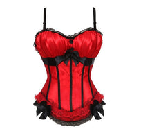 Load image into Gallery viewer, Women Sexy Shoulder Straps Overbust Corset Bustier Top With Mini Lace Skirt Fancy Dresses Costume Sexy Gothic Corsets Dress