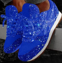 Load image into Gallery viewer, Women Sneakers Bling Wedges Thick Sole Height Increasing Chunky Platform Vulcanized Ladies Loafers Rubber Shoes Zapatos De Mujer