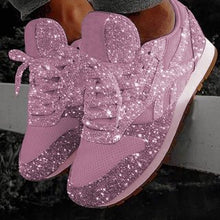 Load image into Gallery viewer, Women Sneakers Bling Wedges Thick Sole Height Increasing Chunky Platform Vulcanized Ladies Loafers Rubber Shoes Zapatos De Mujer