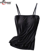 Load image into Gallery viewer, Women Vest Tank Top Modal Built In Bra Active Spaghetti Straps Camisole For Women Solid Breathable Fitness Padded Bra Tops