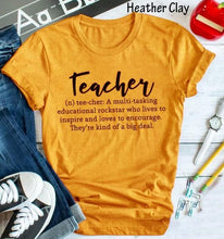 Load image into Gallery viewer, Women Yellow Clothes Tee Teacher Letter Slogan T-Shirt Tumblr Popular Aesthetic Tops Trendy Teacher Girl Gift Shirt Outfits