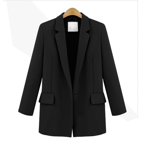 Women's Jacket 2019 Autumn New Women's Fashion Slim Long Sleeve Black Small Suit Ladies Long Sleeve Women's Blazer