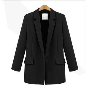 Women's Jacket 2019 Autumn New Women's Fashion Slim Long Sleeve Black Small Suit Ladies Long Sleeve Women's Blazer