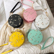 Load image into Gallery viewer, Women&#39;s Round Bag Mini Handbags Purse Ladies Leather Fashion Lace Fresh Crossbody Bag Solid Color Small Messenger Bags #57