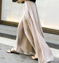 Load image into Gallery viewer, Women&#39;s Ruffle High Waist Maxi Long Chiffon Palazzo Pant Skirts plus size wide leg leisure trousers