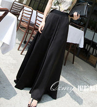 Load image into Gallery viewer, Women&#39;s Ruffle High Waist Maxi Long Chiffon Palazzo Pant Skirts plus size wide leg leisure trousers