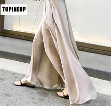 Load image into Gallery viewer, Women&#39;s Ruffle High Waist Maxi Long Chiffon Palazzo Pant Skirts plus size wide leg leisure trousers